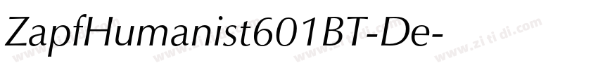 ZapfHumanist601BT-De字体转换