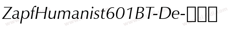 ZapfHumanist601BT-De字体转换