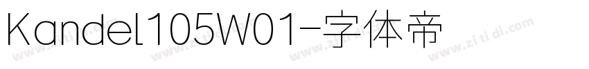 Kandel105W01字体转换