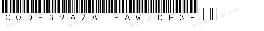 Code39AzaleaWide3字体转换