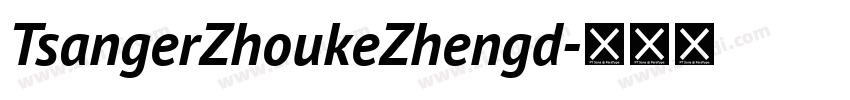 TsangerZhoukeZhengd字体转换