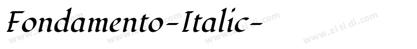 Fondamento-Italic字体转换