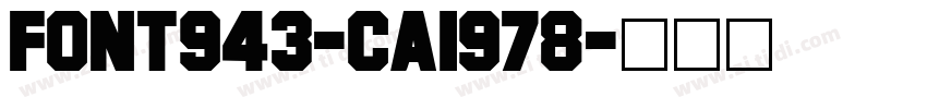 font943-cai978字体转换