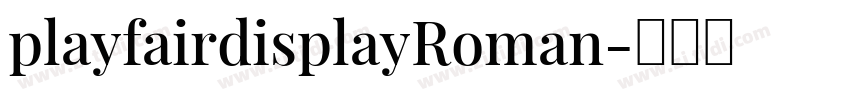 playfairdisplayRoman字体转换