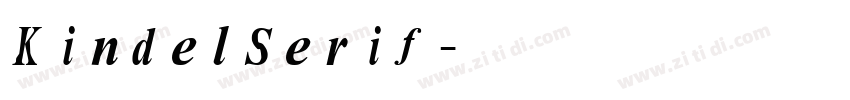 KindelSerif字体转换