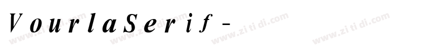 VourlaSerif字体转换