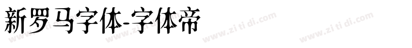 新罗马字体字体转换