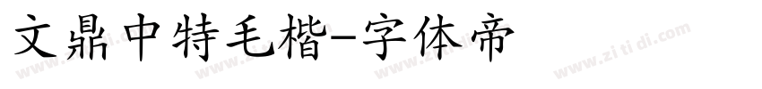 文鼎中特毛楷字体转换