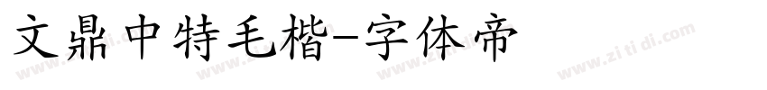 文鼎中特毛楷字体转换