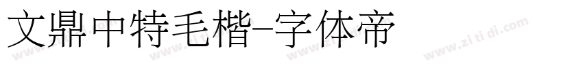 文鼎中特毛楷字体转换