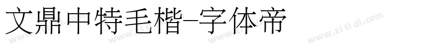 文鼎中特毛楷字体转换