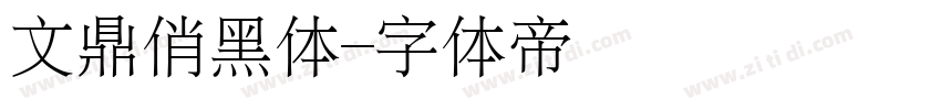 文鼎俏黑体字体转换