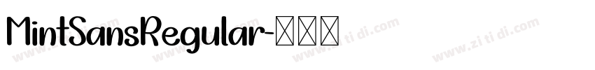 MintSansRegular字体转换