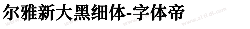 尔雅新大黑细体字体转换