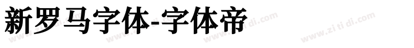 新罗马字体字体转换