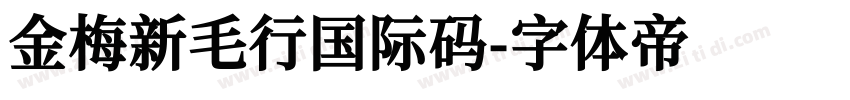 金梅新毛行国际码字体转换