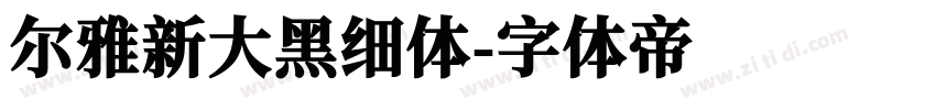 尔雅新大黑细体字体转换