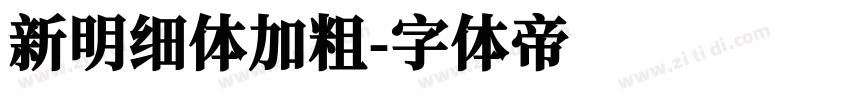 新明细体加粗字体转换