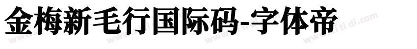 金梅新毛行国际码字体转换