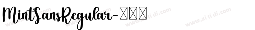 MintSansRegular字体转换