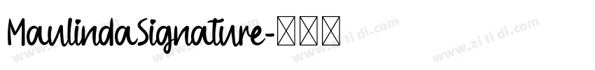 MaulindaSignature字体转换