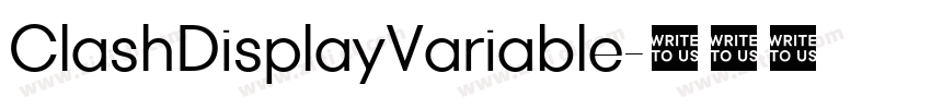 ClashDisplayVariable字体转换