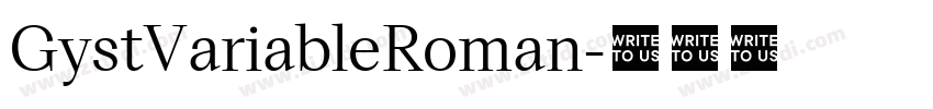 GystVariableRoman字体转换
