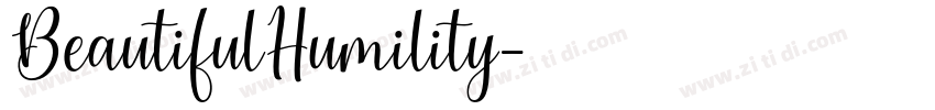 BeautifulHumility字体转换