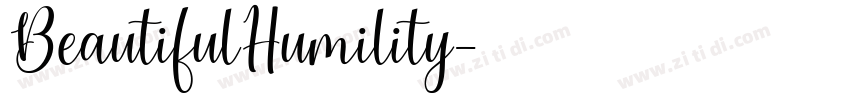 BeautifulHumility字体转换