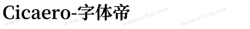 Cicaero字体转换