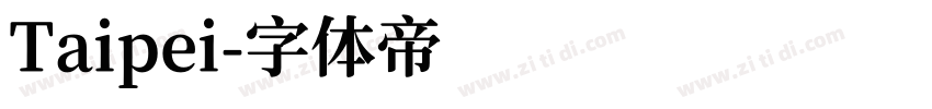 Taipei字体转换