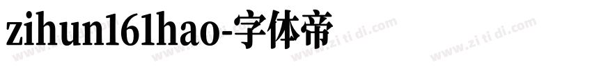 zihun161hao字体转换