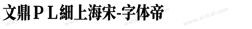 文鼎ＰＬ細上海宋字体转换