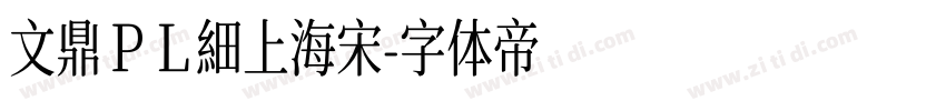 文鼎ＰＬ細上海宋字体转换