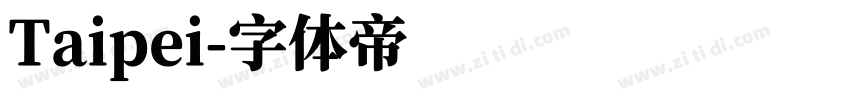 Taipei字体转换