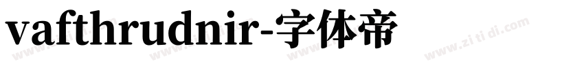 vafthrudnir字体转换