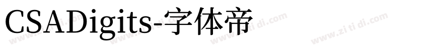 CSADigits字体转换