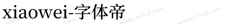 xiaowei字体转换