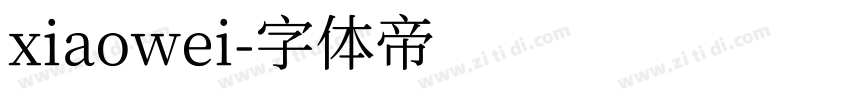 xiaowei字体转换