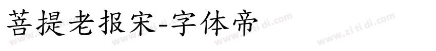 菩提老报宋字体转换