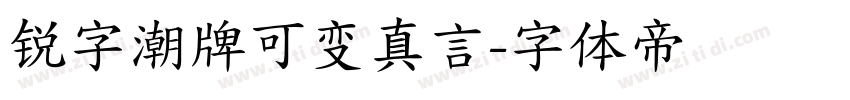 锐字潮牌可变真言字体转换