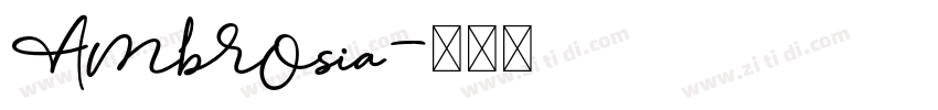 Ambrosia字体转换