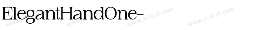 ElegantHandOne字体转换