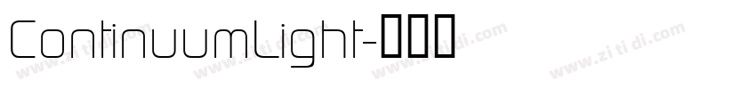 ContinuumLight字体转换