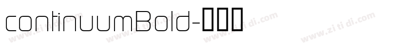 continuumBold字体转换