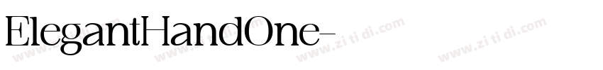 ElegantHandOne字体转换