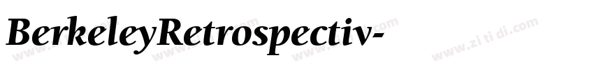 BerkeleyRetrospectiv字体转换