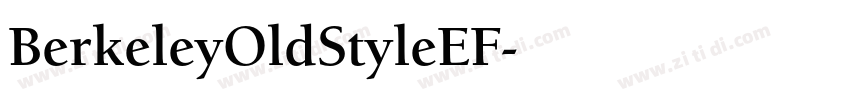 BerkeleyOldStyleEF字体转换