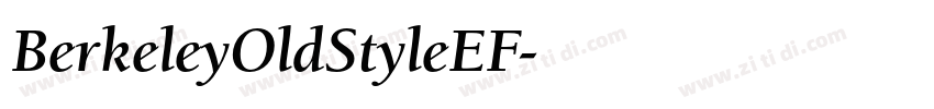 BerkeleyOldStyleEF字体转换