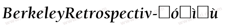 BerkeleyRetrospectiv字体转换